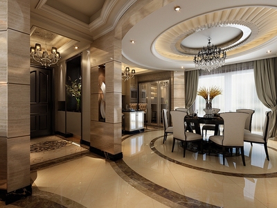 220平米90萬預(yù)算，簡歐風(fēng)三居室如何打造？上海裝修案例大全解析